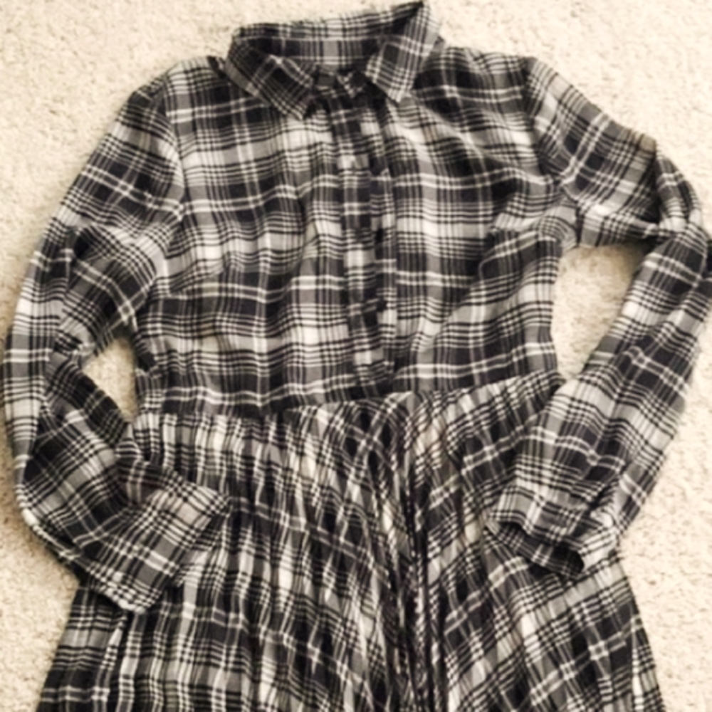 Banana Republic Plaid Dress Sz.6 - Picture 5 of 9